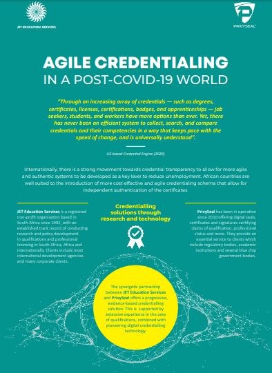 Agile Credentialing in a Post COVID-19 World