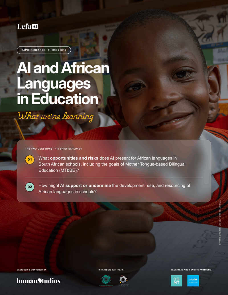 AI and African Languages: Exploring the Future of Mother-Tongue Education in South Africa