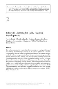 Lifewide learning for early reading development