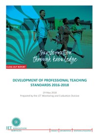 Development of Professional teacher Standards 2016-2018