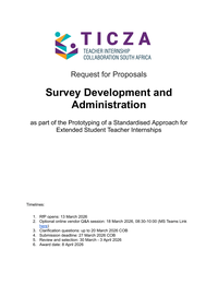 RFP TICZA: Survey Development and Administration